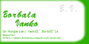 borbala vanko business card